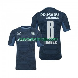 Camisola Feyenoord Rotterdam Quinten Timber 8 Homem Equipamento Segundo 2025-2026 Manga Curta